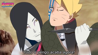 Orochimaru tenta eliminar Momoshiki e Boruto mas e impedido por Naruto Uzumaki - Boruto