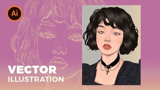 Vẽ illustrator - cách vẽ chân dung vector với illustrator | BonArt