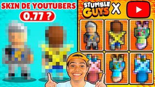 Próxima Atualização com Skins de Youtubers no Stumble Guys