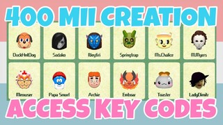 Best 400+ Mii Character Creation Access Key Codes In Miitopia (Nintendo Switch)