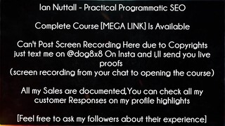 Ian Nuttall Course Practical Programmatic SEO download