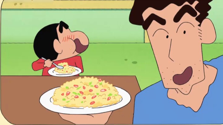 To Meiya, Shin-chan and I are eating the best crab fried rice. Thank you for your letters! A heartwa