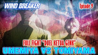 WIND BREAKER EPISODE 9❗FULL FIGHT UMEMIYA VS TOMIYAMA❗DUEL KETUA GENK❗ALUR CERITA ANIME WIND BREAKER