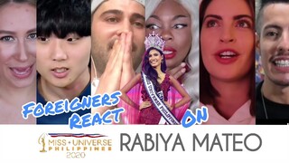 [COMPILATION] Foreigners' Reaction: Miss Universe Philippines 2020 RABIYA MATEO