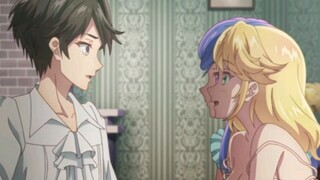 When the male protagonist wakes up in the morning and wets the bed (