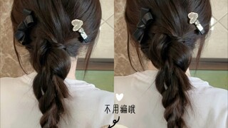 不用编的麻花辫哦！