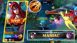 DANGEROUS COMBO FOR IRITHEL🔥 + FULL CRIT BUILD = 2 MANIACS & 20 KILLS | MLBB