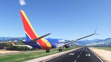 Landing of passenger airliner Boeing 737 Max8 of Southwest airlines at Batumi airport