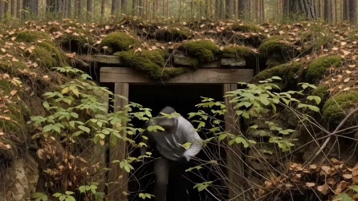 He Turned an Abandoned Mine Into a Secret Bunker! ⛏️🔥 #Bunker #Survival #Shorts