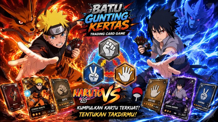 Naruto - Pertarungan Rock Scissors Paper Card Game