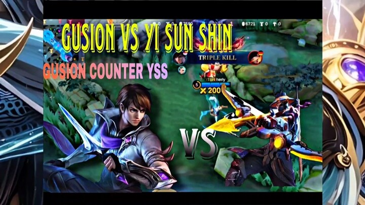 GUSION JUNGLE UNDERRATED !! Melawan Yi sunshin Jungle Over power !! Easy Win BOOOOYYyY