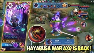 SAKIT PARAH ! HAYABUSA WAR AXE IS BACK ! COUNTER HERO TEBAL & HEALER ! Top Global Hayabusa Gameplay