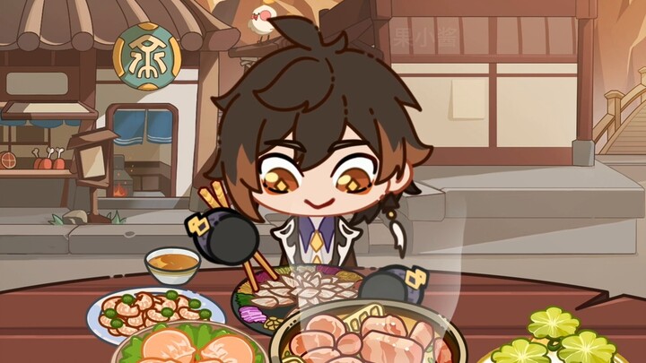[Genshin Impact mukbang] Một ngày nào đó, tôi sẽ ăn hết đồ ăn ở Manmindang!