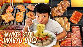 Hawker Stall WAGYU BBQ & MICHELIN NOODLES | Bedok 85 Hawker Center Food Review