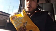 ASMR Eating Spicy Tempura Seaweed Snack & Relaxing Train Sounds (NO TALKING)