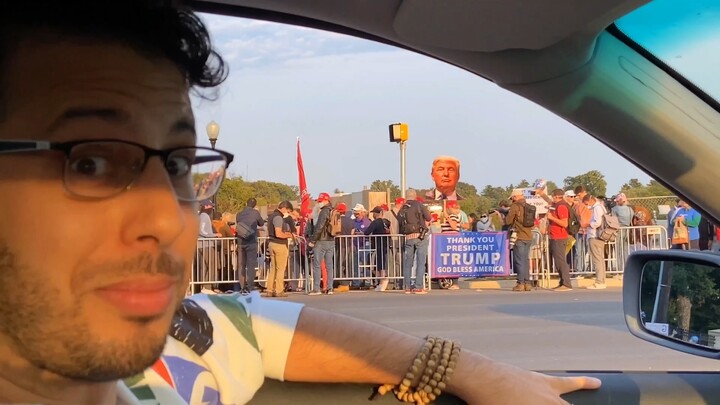 วันนี้ฉันขับรถ 10 นาทีไปแอบดูประธานาธิบดีสหรัฐฯ ทรัมป์