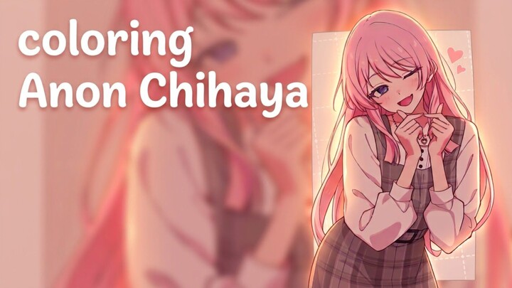 tutorial coloring character Anon Chihaya