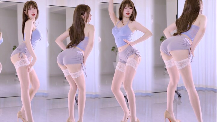 LipHip licking hand dance ~ shiny white silk