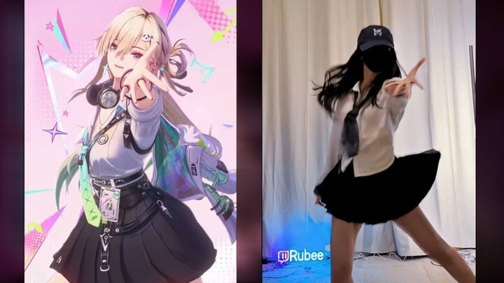 【Mingchao】ฉัน RE ตัวเอง! รูบีกลับมาท้าดวลท่าเต้น! | ลินเนะรีแอคเตอร์เต้นตาม [Rubee Clips]