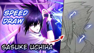 Menggambar anime cepat - sasuke uchiha