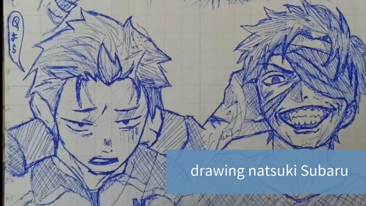 menggambar natsuki Subaru 😭