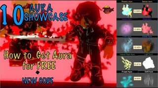 All 10 Auras Showcase|How to Unlock Aura for FREE Plus New Chikara code in Anime Fighting simulator