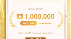 " I got 1 Million views " Thanks you Bilibili