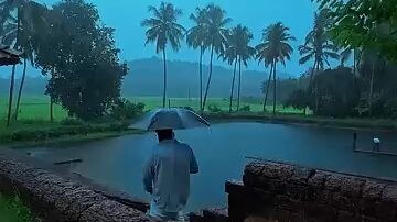 this is Indian village Rainy days in Kerala