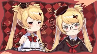 [Màn hình mô hình 2D trực tiếp] Đó là một con ma cà rồng tóc đuôi ngựa đôi giống chó tha mồi vàng Xi