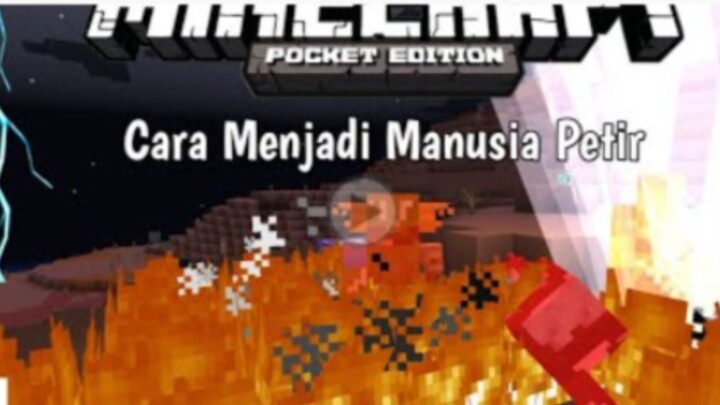 cara menjadi manusia petir di minecraft PE