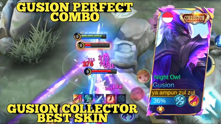 GUSION PERFECT COMBO, GUSION COLLECTOR BEST SKIN