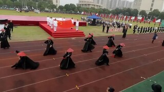 [Nuclear Energy Ahead] The dance show at the opening ceremony of a school sports meeting in Zhejiang