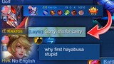 HARD CARRY HAYABUSA WITH A TOXIC TEAM | MOBILE LEGENDS