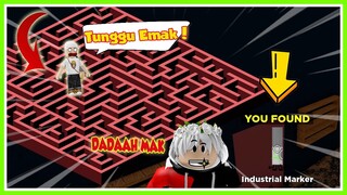 KEJEBAK DI MAZE GELAP DEMI SPIDOL EMAK TAKUT DITINGGAL!! HAHAHA!! ROBLOX MIKOCIL