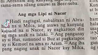 Pang Araw Araw na Talata.                                   Genesis 22:20-24