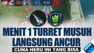 Menit ke-1 Turret Musuh langsung Hancur. Hero Tercepat Push Turret di Early Game nih