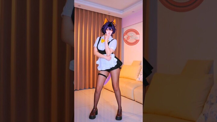 Hiiragi Utena, Maid Cat Girl Dance  Mahou Shoujo Ni Akogarete Cosplay #shorts