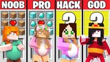 Minecraft Noob vs PRO vs HACKER vs GOD : PREGNANT GIRL CRAFTING! Challenge in Minecraft Animation!