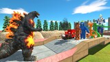 Godzilla Burning DEATH RUN - Animal Revolt Battle Simulator