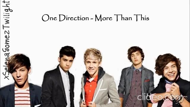 One Direction - More Than This (lyrics+pictures) (slowed)