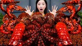 FLEX 🦞 짜장 랍스터 테일 & 문어 & 버섯 먹방 레시피 Jjajang Seafood Lobster Octopus Mushrooms Mukbang ASMR Ssoyoung