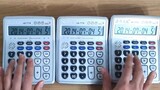 Memainan "UNRAVEL", lagu pembuka Tokyo moji dengan 3 kalkulator