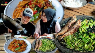 Nikmatnya JUARA.. NASI Campur JELANTAH, Terong RAOS VIRAL, Pencok Kacang Asin JAPUH, Masak di Desa