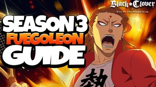 SEASON 3 FUEGOLEON BEST BUILD! BEST GEARSETS, TALENT TREE, SKILL PAGES & TEAMS - Black Clover Mobile