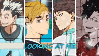 Tetsuro x Bokuto x Oikawa x Asumu | Looking at me | Haikyuu! AMV