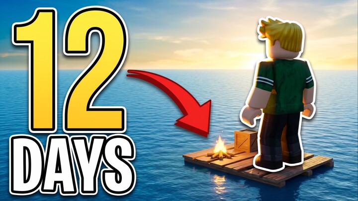 I Survived 12 Days STRANDED at Sea in Roblox!