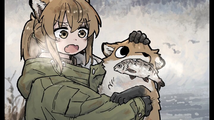 “The Fox Girl and Her Clumsy Little Fox”