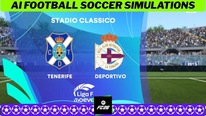 CD Tenerife Femenino vs Deportivo de La Coruña 🇪🇸 Liga F 2026 27 Matchday 2 ⚽ EA FC 26 Simulation