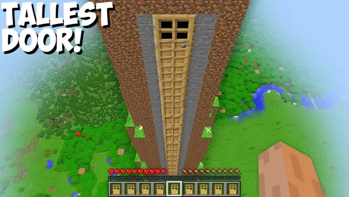 What if you OPEN most TALLEST DOOR in Minecraft ? BIGGEST DOOR !
