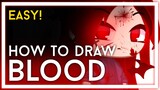 How to Draw Blood ✏️ (EASY) | Gacha Club | (4 ways)